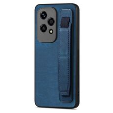 Custodia per telefono posteriore in pelle con supporto per cinturino retrò Golbal per Honor 200 Lite (blu)