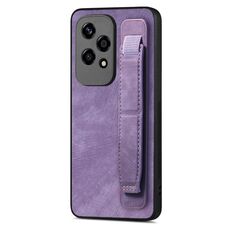 Custodia per telefono posteriore in pelle con supporto per cinturino retrò Golbal per Honor 200 Lite (viola)