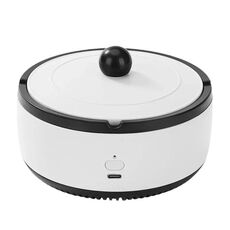 Posacenere ricaricabile purificatore d'aria per auto, serbatoio per fumare, per rimuovere l'odore di fumo (bianco)