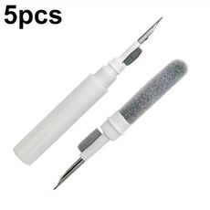 5 pezzi SM-116 Set di pennelli per pulizia tastiera multifunzionale 3 in 1 per auricolari Bluetooth (bianco)