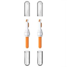 2 spazzole per la pulizia della tastiera con penna per la pulizia degli auricolari Bluetooth multiuso 3 in 1 (arancione)