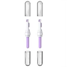2 spazzole per la pulizia della tastiera con penna per la pulizia degli auricolari Bluetooth multiuso 3 in 1 (viola)
