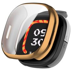 Per Fitbit Ace LTE Custodia morbida per orologio elettrolitico in TPU a copertura totale (oro rosa)