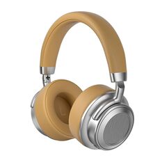 CR-9 Auricolare Bluetooth wireless da testa in metallo retrò (marrone argento)