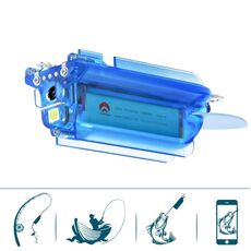 Videocamera subacquea wireless per pesca subacquea Lure 1080P con registrazione in loop / telecomando APP (blu)