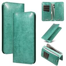 Custodia con doppio slot per scheda telefonica in PU Flip, dimensioni: 17 x 9,5 cm (verde)
