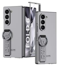 Per Samsung Galaxy Z Fold6 GKK Custodia per telefono con anello per cinturino da polso laterale integrato con foro grande (grigio)