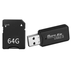 Scheda di memoria per fotocamera digitale CCD + lettore di schede (64G)