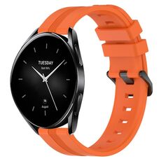 Per Xiaomi Watch S2 42mm 22mm Cinturino in silicone a strisce concavo (arancione)