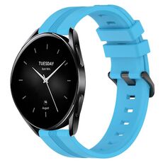 Per Xiaomi Watch S2 42mm 22mm Cinturino in silicone a strisce concavo (cielo blu)