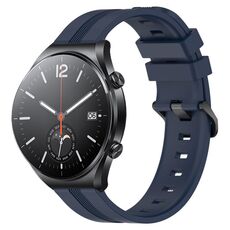 Per Xiaomi MI Watch S1 Cinturino in silicone a strisce concave da 22 mm (blu navy)