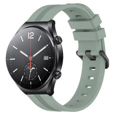 Per Xiaomi MI Watch S1 Cinturino in silicone a strisce concave da 22 mm (verde grigiastro)