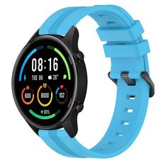 Per Xiaomi MI Watch Color 22mm Cinturino in silicone a strisce concave (azzurro cielo)