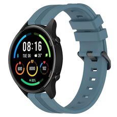 Per Xiaomi MI Watch Color 22mm Cinturino in silicone a strisce concave (Rock Cyan)