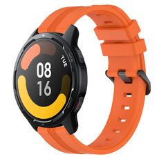 Per Xiaomi Watch S1 Active 22mm Cinturino in silicone a strisce concave (arancione)