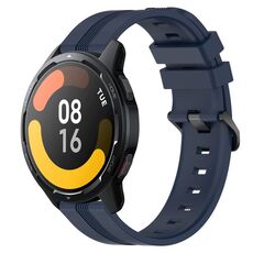 Per Xiaomi Watch S1 Active Cinturino in silicone a strisce concave da 22 mm (blu navy)