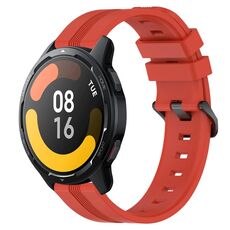 Per Xiaomi Watch S1 Active 22mm Cinturino in silicone a strisce concave (rosso)