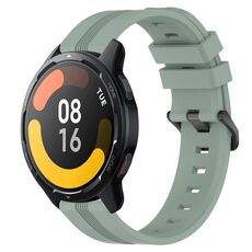 Per Xiaomi Watch S1 Active 22mm Cinturino in silicone a strisce concave (verde grigiastro)