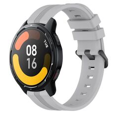 Per Xiaomi Watch S1 Active 22mm Cinturino in silicone a strisce concave (grigio)
