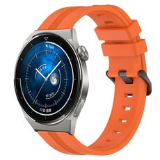 Per Huawei Watch GT3 Pro 46mm 22mm Cinturino in silicone a strisce concavo (arancione)