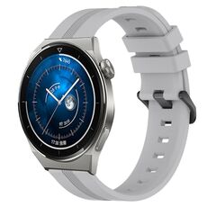 Per Huawei Watch GT3 Pro 46mm 22mm Cinturino in silicone a strisce concave (grigio)