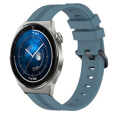Per Huawei Watch GT3 Pro 46mm 22mm Cinturino in silicone a strisce concave (Rock Cyan)