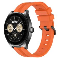 Per Huawei Watch Buds Cinturino in silicone a strisce concave da 22 mm (arancione)