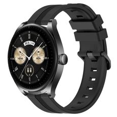 Per Huawei Watch Buds Cinturino in silicone a strisce concave da 22 mm (nero)