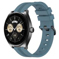 Per Huawei Watch Buds Cinturino in silicone a strisce concave da 22 mm (Rock Cyan)