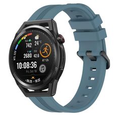 Per Huawei Watch GT Runner 22mm Cinturino in silicone a strisce concave (Rock Cyan)