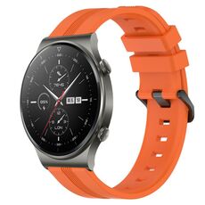 Per cinturino in silicone a strisce concave da 22 mm per Huawei GT2 Pro (arancione)