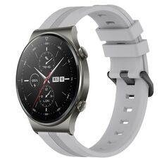 Per cinturino in silicone a strisce concave da 22 mm per Huawei GT2 Pro (grigio)