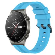 Per cinturino in silicone a strisce concave da 22 mm per Huawei GT2 Pro (blu cielo)