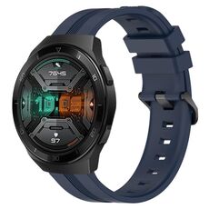 Per Huawei Watch GT 2E Cinturino Slicone a strisce concave da 22 mm (blu navy)