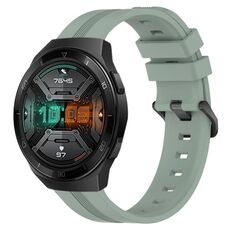 Per Huawei Watch GT 2E Cinturino Slicone a strisce concave da 22 mm (verde grigiastro)