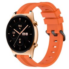For Honor Watch GS 3 Cinturino in silicone a strisce concave da 22 mm (arancione)
