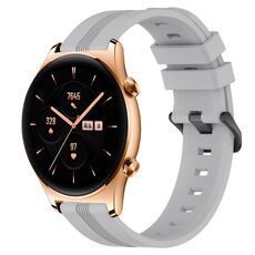 For Honor Watch GS 3 Cinturino in silicone a strisce concave da 22 mm (grigio)