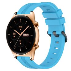 For Honor Watch GS 3 Cinturino in silicone a strisce concave da 22 mm (azzurro cielo)