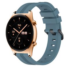 For Honor Watch GS 3 Cinturino in silicone a strisce concave da 22 mm (Rock Cyan)