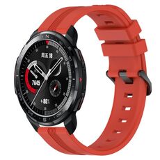 Cinturino in silicone a strisce concave da 22 mm per orologio Honor Watch GS Pro (rosso)