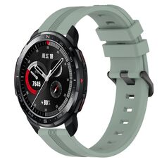 Cinturino in silicone a strisce concave da 22 mm per orologio Honor Watch GS Pro (verde grigiastro)