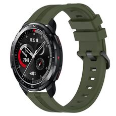 For Honor Watch GS Pro Cinturino in silicone a strisce concave da 22 mm (verde militare)