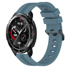 Cinturino in silicone a strisce concave da 22 mm per orologio Honor Watch GS Pro (Rock Cyan)