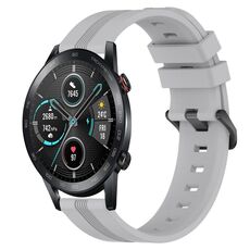 Per Honor Magic Watch 2 46mm 22mm Cinturino in silicone a strisce concavo (grigio)