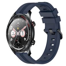 For Honor Watch Dream Cinturino per orologio in silicone a strisce concave da 22 mm (blu navy)