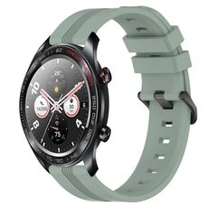 For Honor Watch Dream Cinturino in silicone a strisce concave da 22 mm (verde grigiastro)