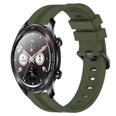 For Honor Watch Dream Cinturino in silicone a strisce concave da 22 mm (verde militare)