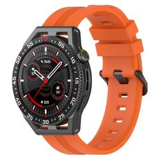 Per Huawei Watch GT3 SE Cinturino in silicone a strisce concave da 22 mm (arancione)