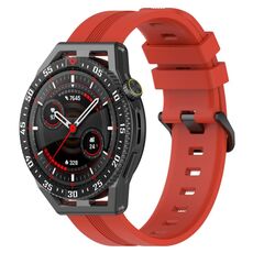 Per Huawei Watch GT3 SE Cinturino in silicone a strisce concave da 22 mm (rosso)