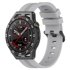 Per Huawei Watch GT3 SE Cinturino in silicone a strisce concave da 22 mm (grigio)